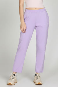 Zivame Knit Cotton Loungewear Bottom - Lilac Breeze — thumbnail 3